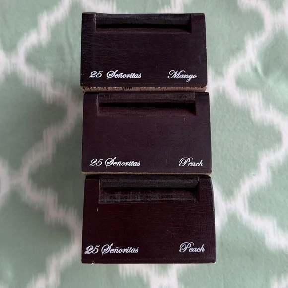 3 Cojimar Wooden Boxes Set of 3 dark brown - Picture 5 of 7